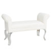 Rolled Arm Bench White