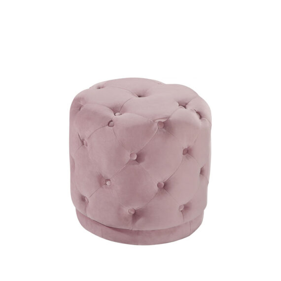 Ronan Ottoman Blush Velvet