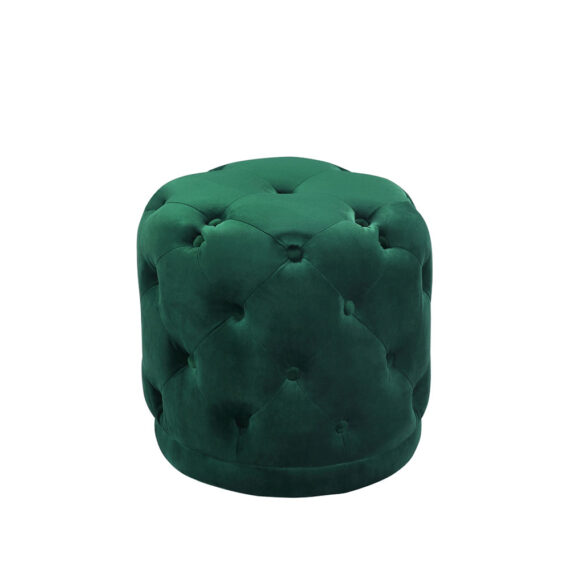 Ronan Ottoman Green Velvet