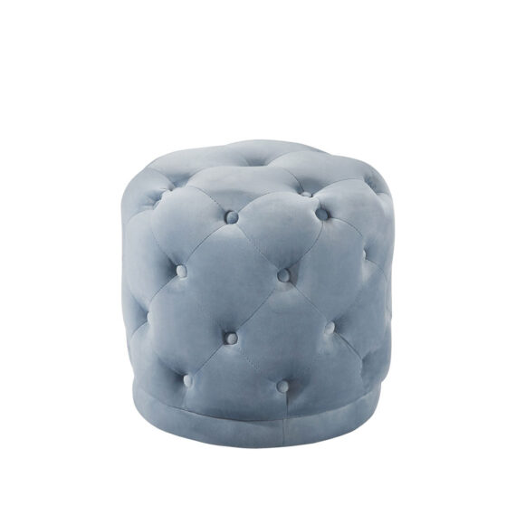 Ronan Ottoman Sky Blue Velvet