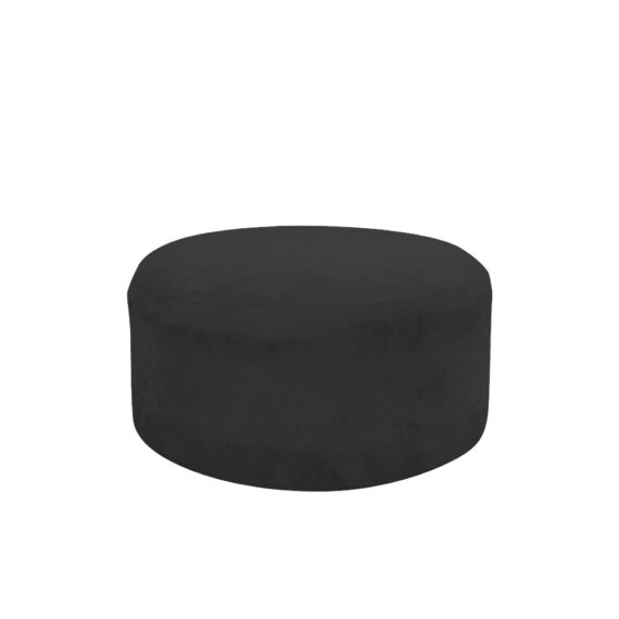 Round Ottoman Black