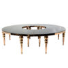 Row Dining Table Rose Gold & Black Top