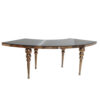 Row Dining Table Rose Gold & Black Top