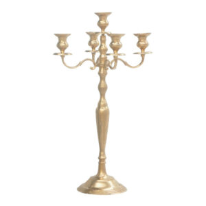 Sleek Gold Candelabra
