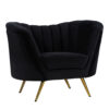 Arbow Accent Chair Black Velvet