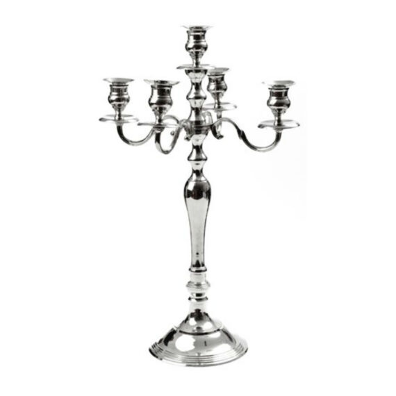 Sleek Silver Candelabra