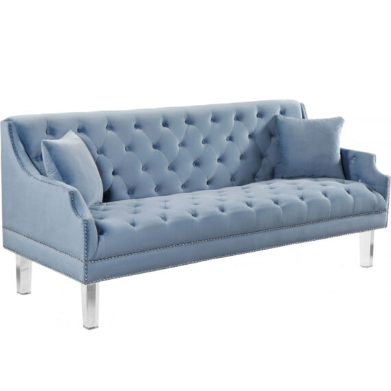 Bonsallo Sofa Sky Blue Velvet