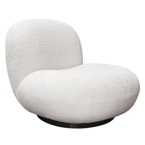 Boucle Club Chair White