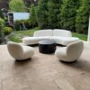 Boucle Club Chair White