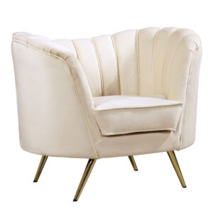 Arbow Accent Chair Cream Velvet