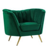 Arbow Accent Chair Green Velvet