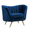 Arbow Accent Chair Navy Velvet