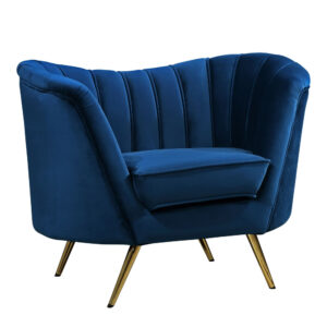 Arbow Accent Chair Navy Velvet