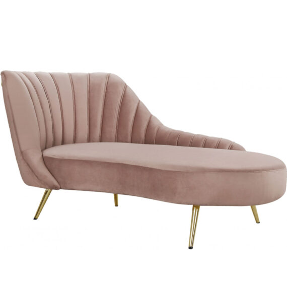 Arbow Chaise Longue Blush Velvet