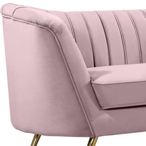 Arbow Sofa Blush Velvet