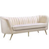 Arbow Sofa Cream Velvet