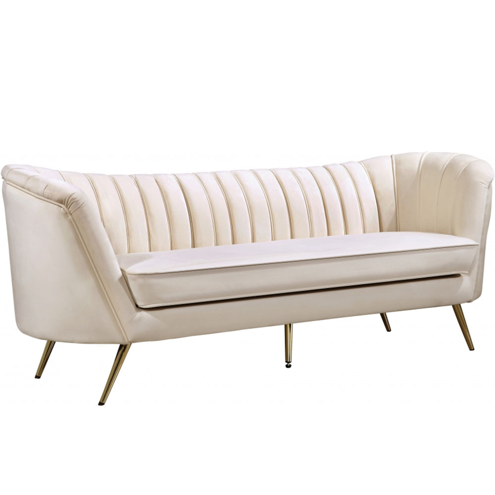 Arbow Sofa Cream Velvet
