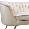 Arbow Sofa Cream Velvet