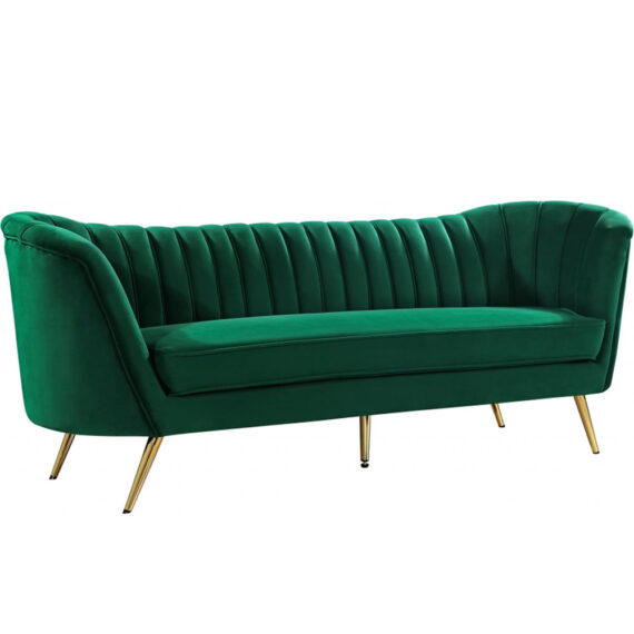 Arbow Sofa Green Velvet