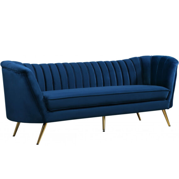 Arbow Sofa Navy Velvet