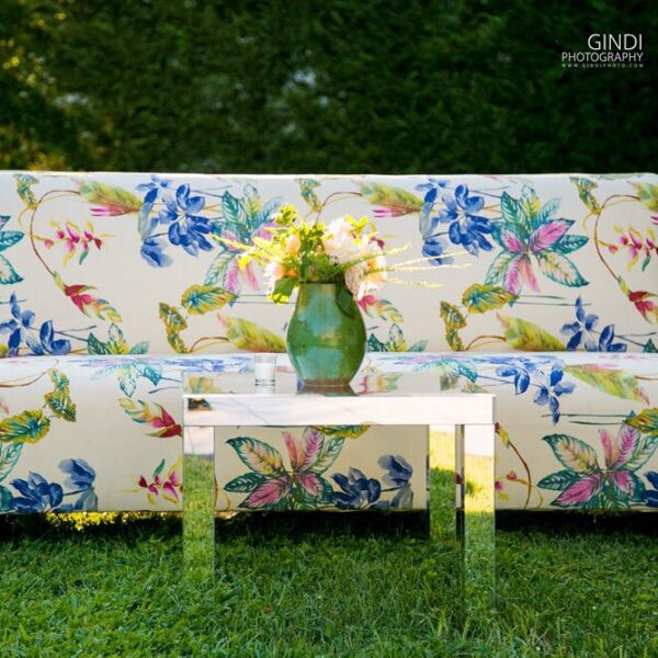 Featuring our Jungle Sofa and Merlow Side Table Gold