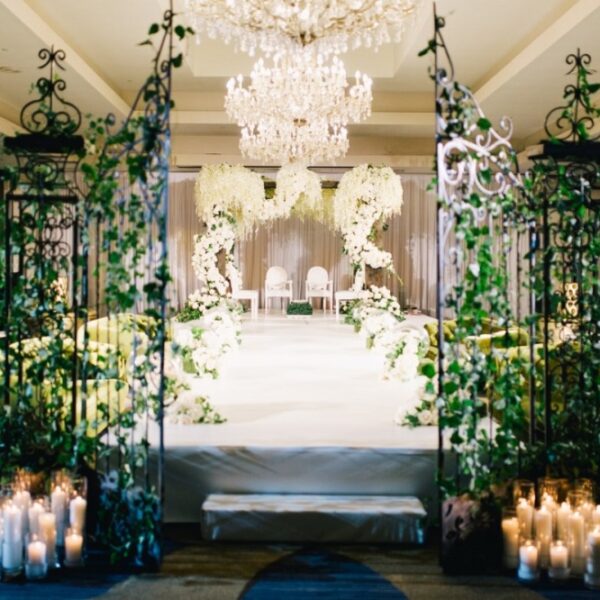 Featuring our French Wrought Iron Gate