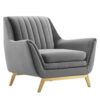 Abby Club Chair Grey Velvet