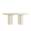 Concrete Table Oval Cream