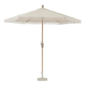 Beige Fringe Umbrella 9"