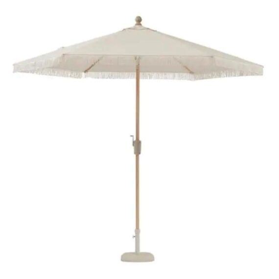 Beige Fringe Umbrella 9"