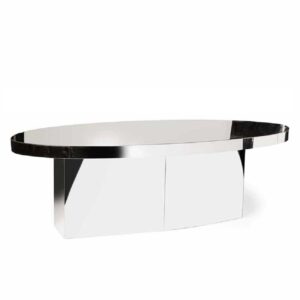 Oval Table Silver Mirror 16'