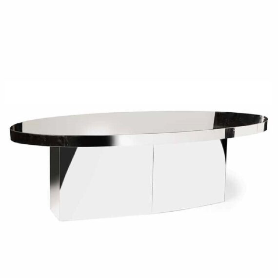 Oval Table Silver Mirror 16'