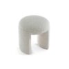 White Boucle Ottoman