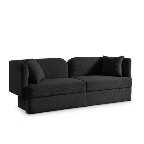 Wing Boucle Sofa Black