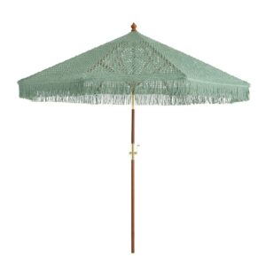 Macrame Umbrella Sage 9'