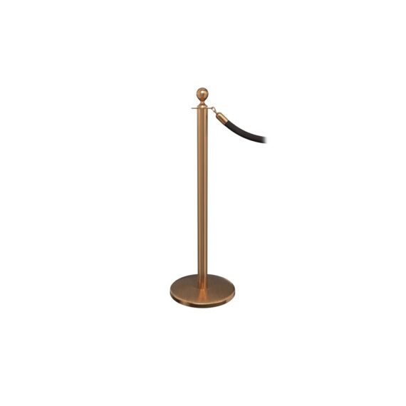 Stanchion Gold Black Rope