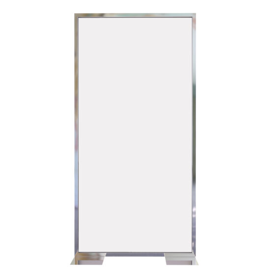 Plain Panel Silver White