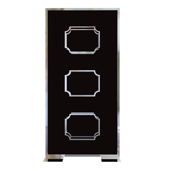 Madison Panel Silver Black Acrylic