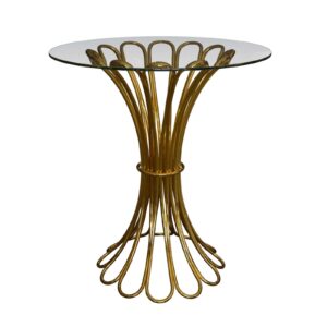 Loop Gold Highboy Glass Top
