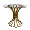 Loop Gold Cocktail Table Glass Top