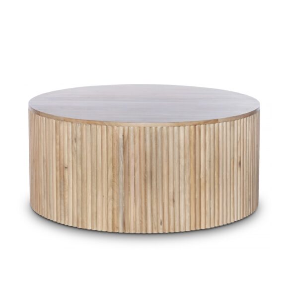 Wood Fluted Coffee Table