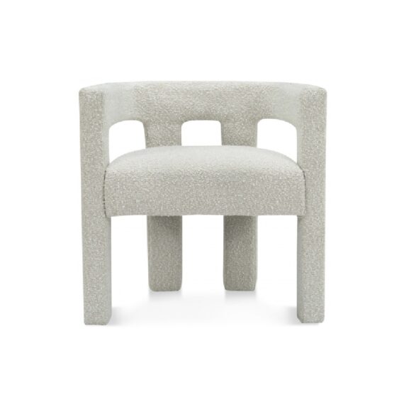 Boucle Bridal Side Chair White
