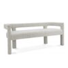 Boucle Bridal Bench White