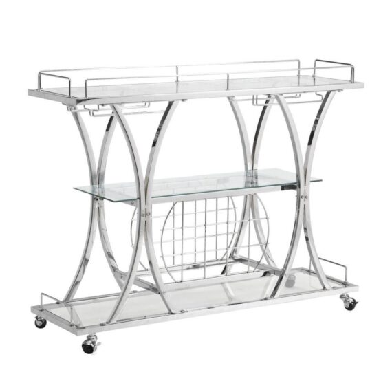 Silver Wine Cart