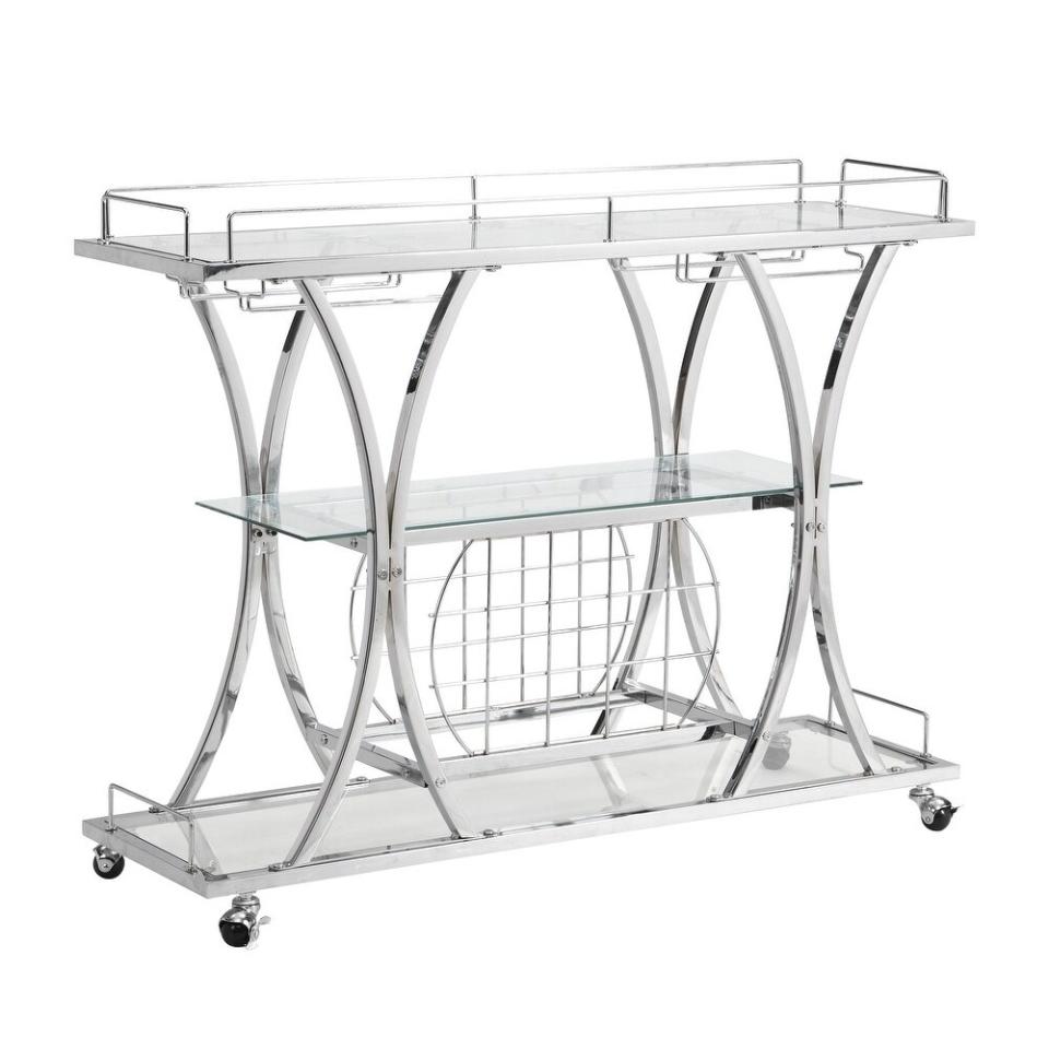 Silver Wine Cart