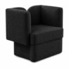 Wing Boucle Club Chair Black