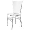 Nadia Chair Clear Padded White Seat