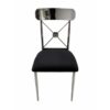 Venice Silver Black Dining Chair