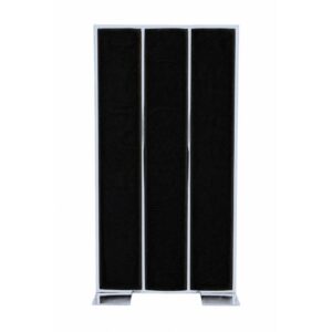 Rodeo Panel Silver Upholstered Black