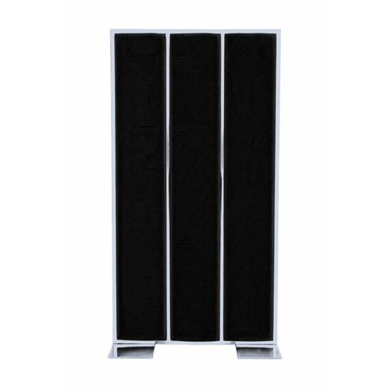 Rodeo Panel Silver Upholstered Black